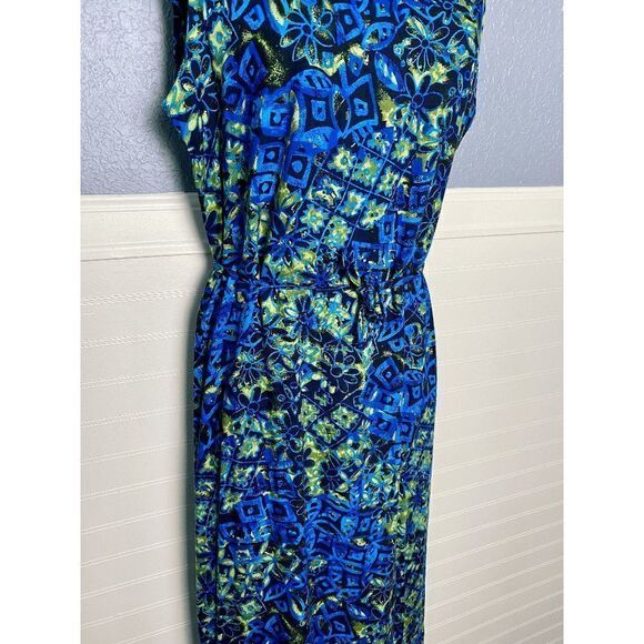 Maren Women's Sleeveless Back Slit Maxi Dress Multicolor - Picture 11 of 11